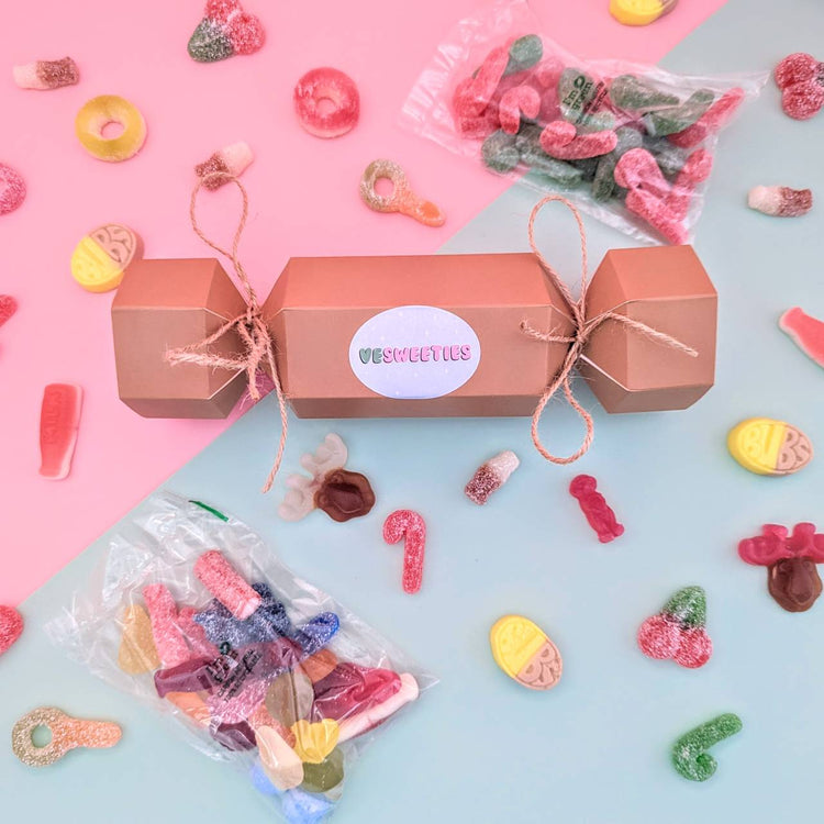 Vegan Christmas cracker sweets gift box