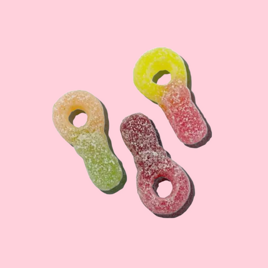 Vegan sour dummy sweets