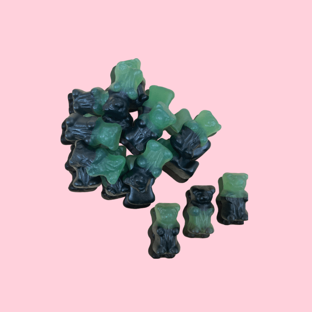 Mint liquorice bear vegan sweets
