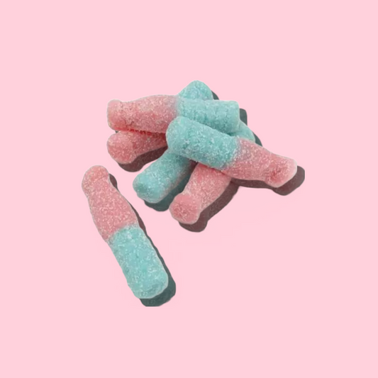 Bubblegum bottles vegan sweets