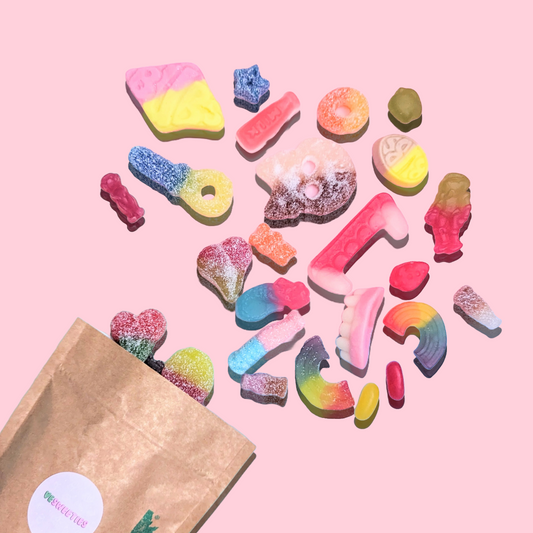 Vegan sweets in a pouch