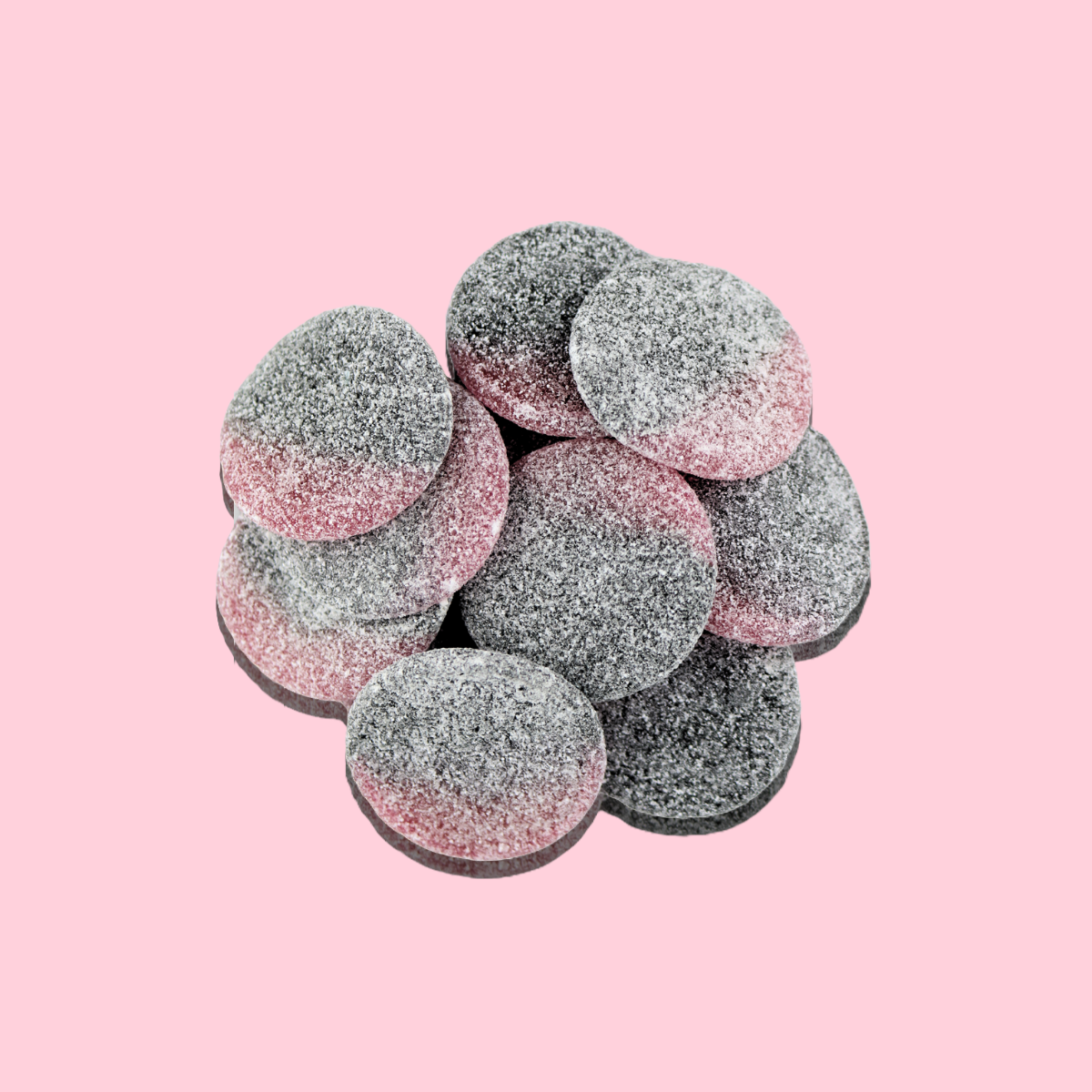 Raspberry Liquorice vegan sweets