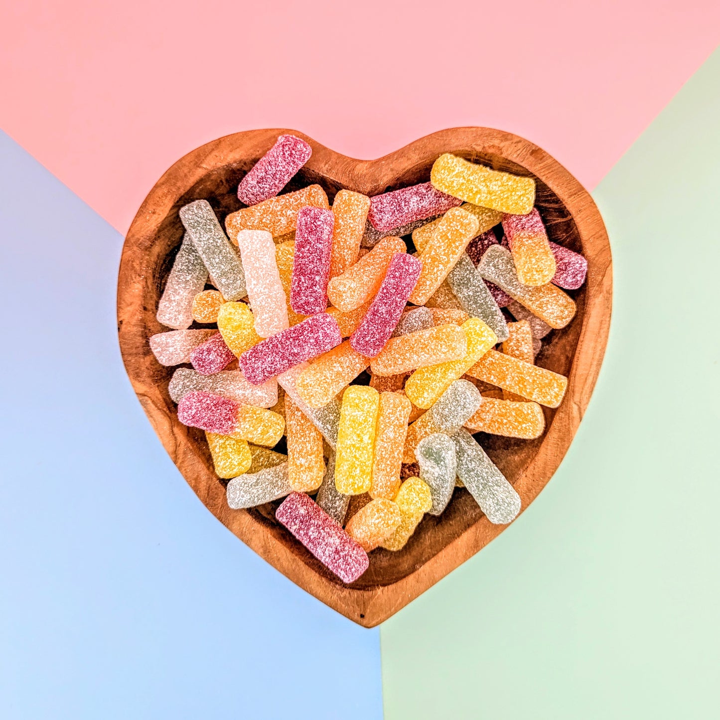 Fizzy fruity vegan sweets