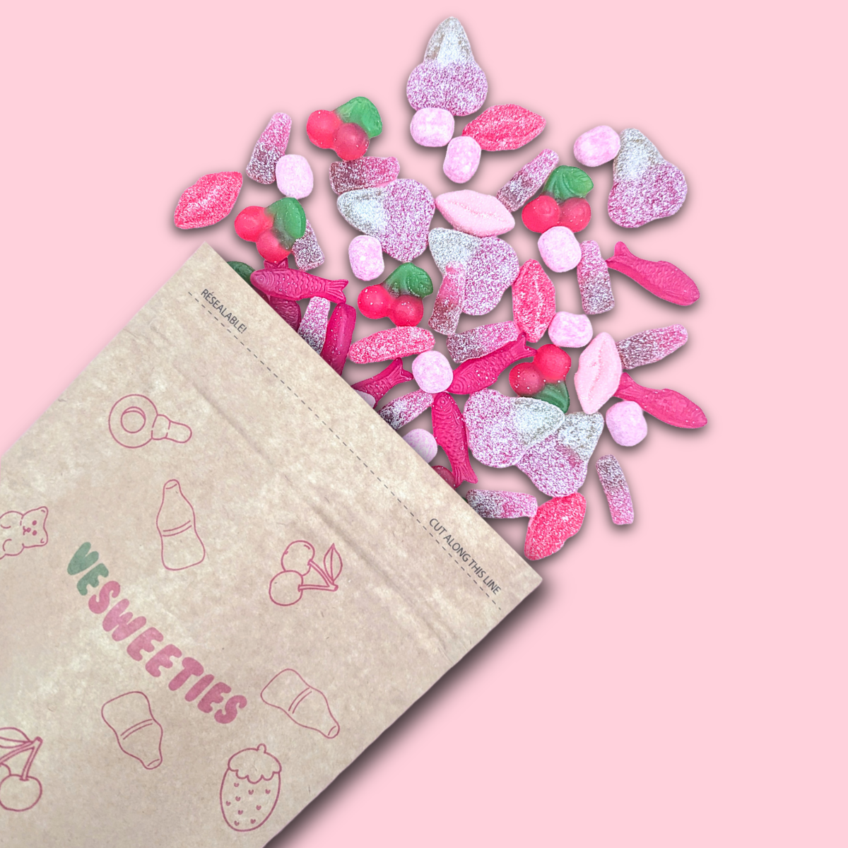 Vegan Sweet pouch cherry flavour