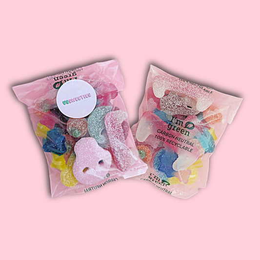 Halloween vegan sweets in small eco friendly bags
