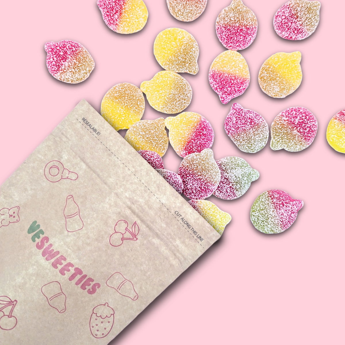 Vegan Fizzy Sour apple sweet pouch