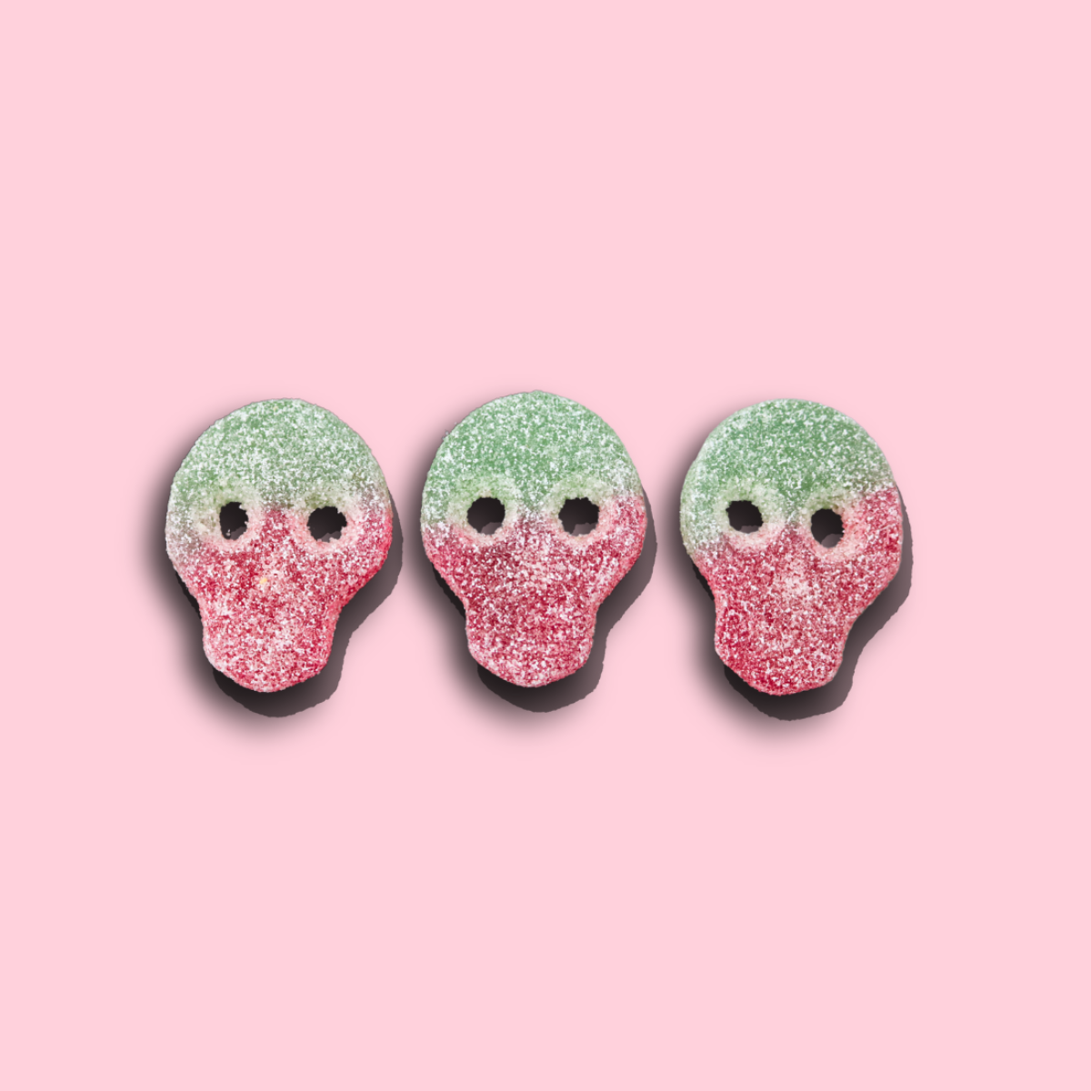 Watermelon Skulls vegan sweets