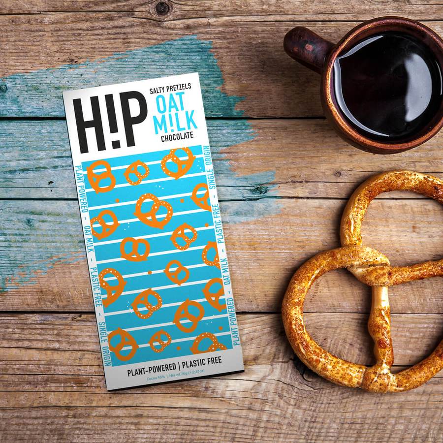 HIP vegan chocolate salty pretzel