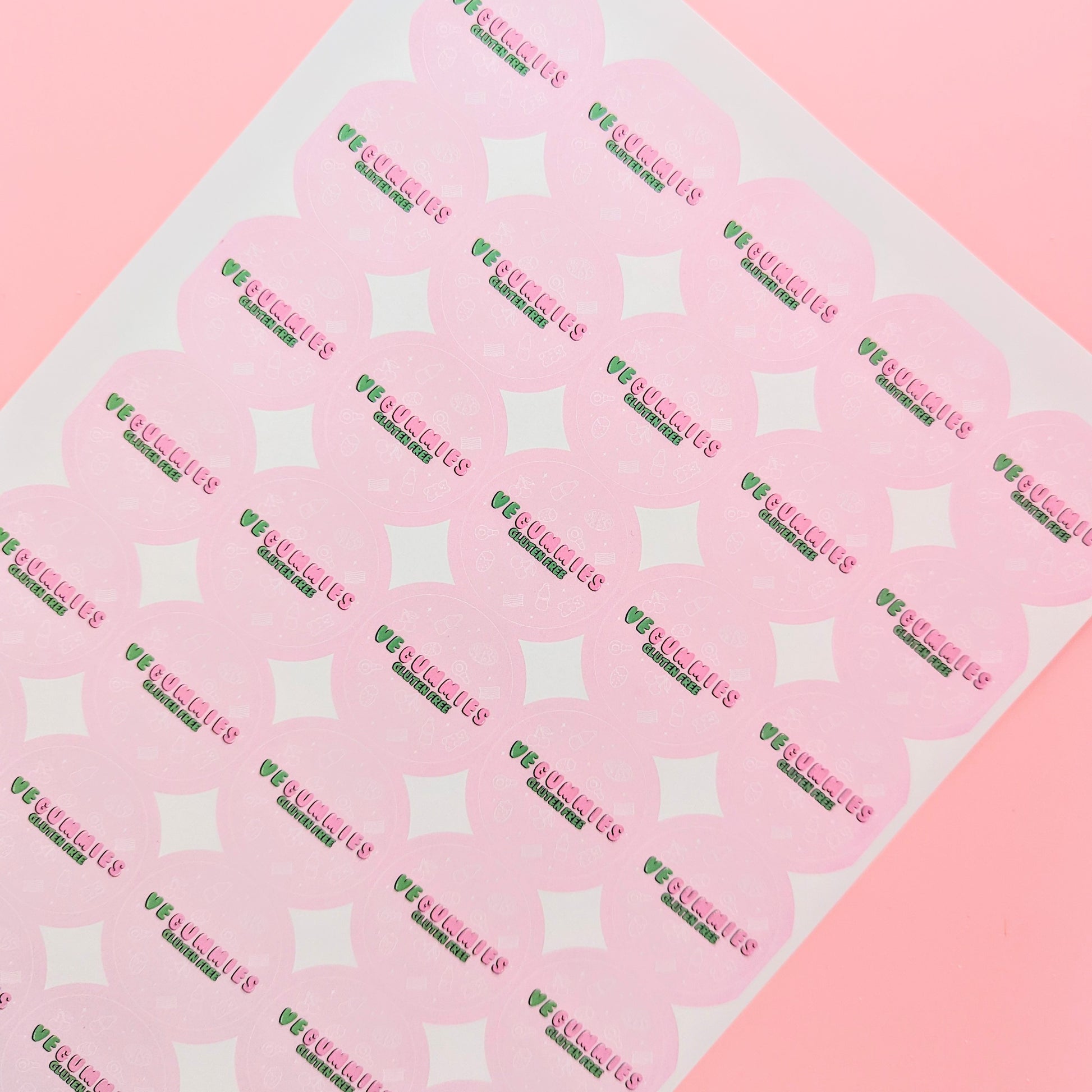 paper gluten free sticker for sweet bags
