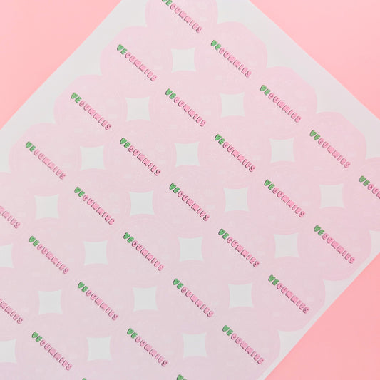 Paper stickers for sweet bags