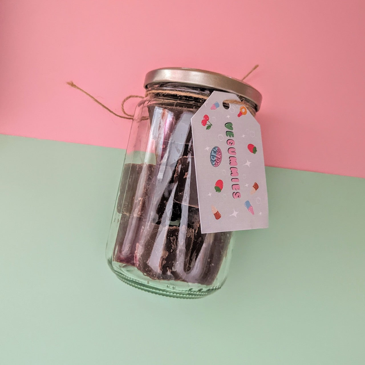 Vegan fudge jar choc