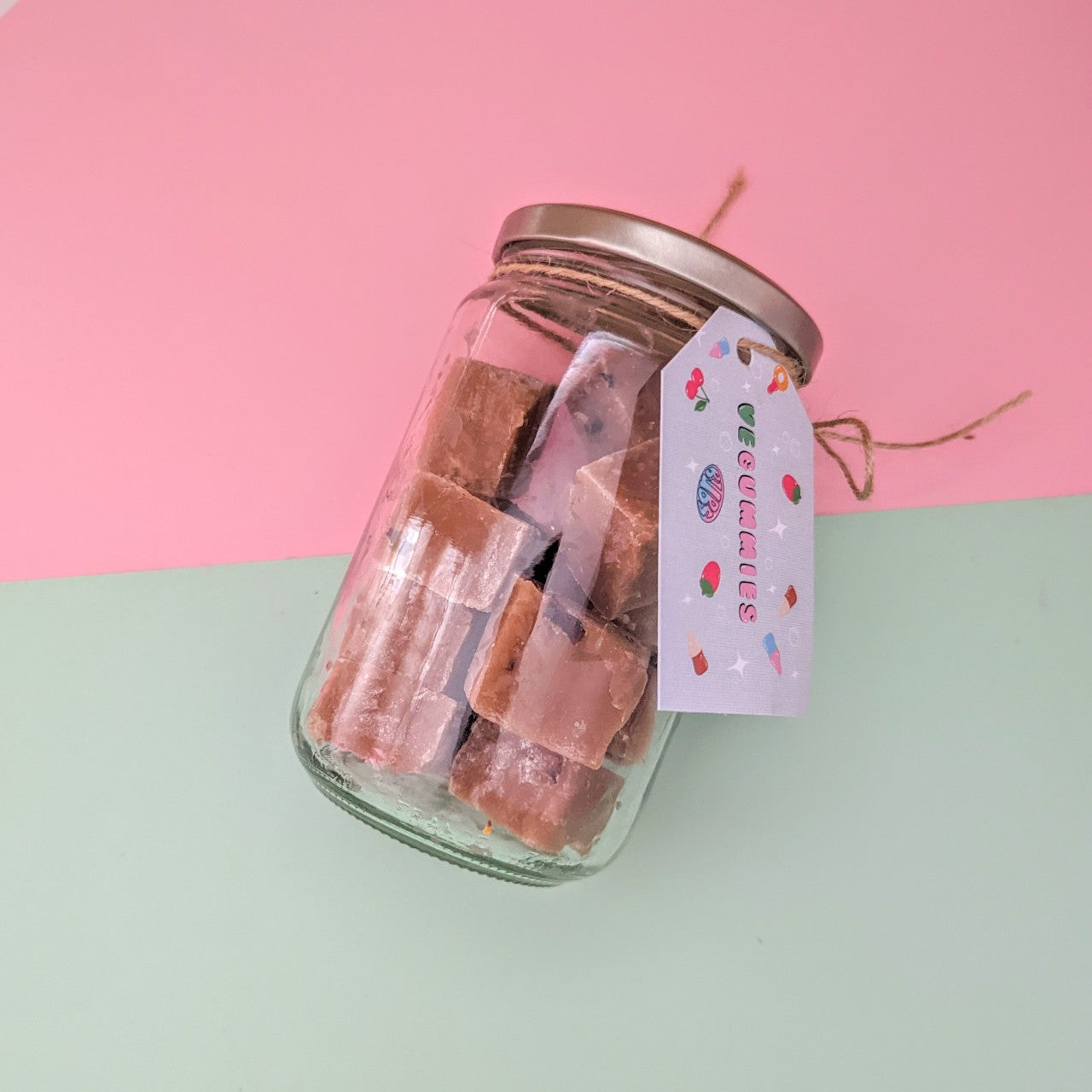 Vegan fudge jar mince pie