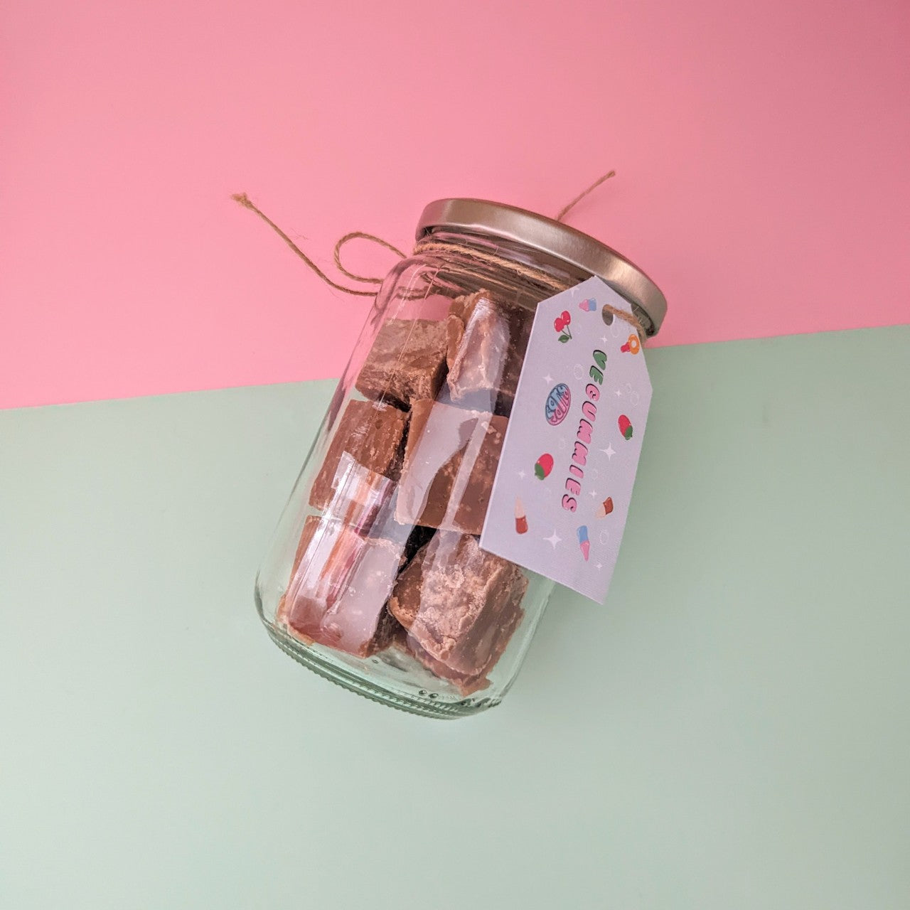 Vegan fudge jar salted caramel