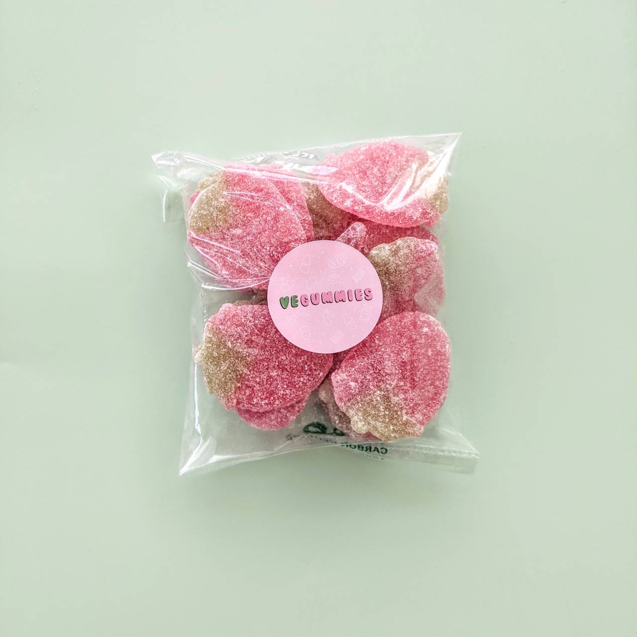 Vegan party bag sweets fizzy strawberries