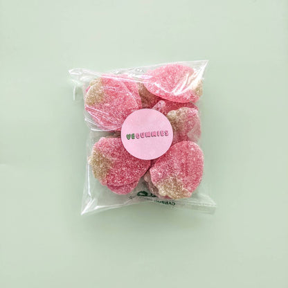 Vegan party bag sweets fizzy strawberries