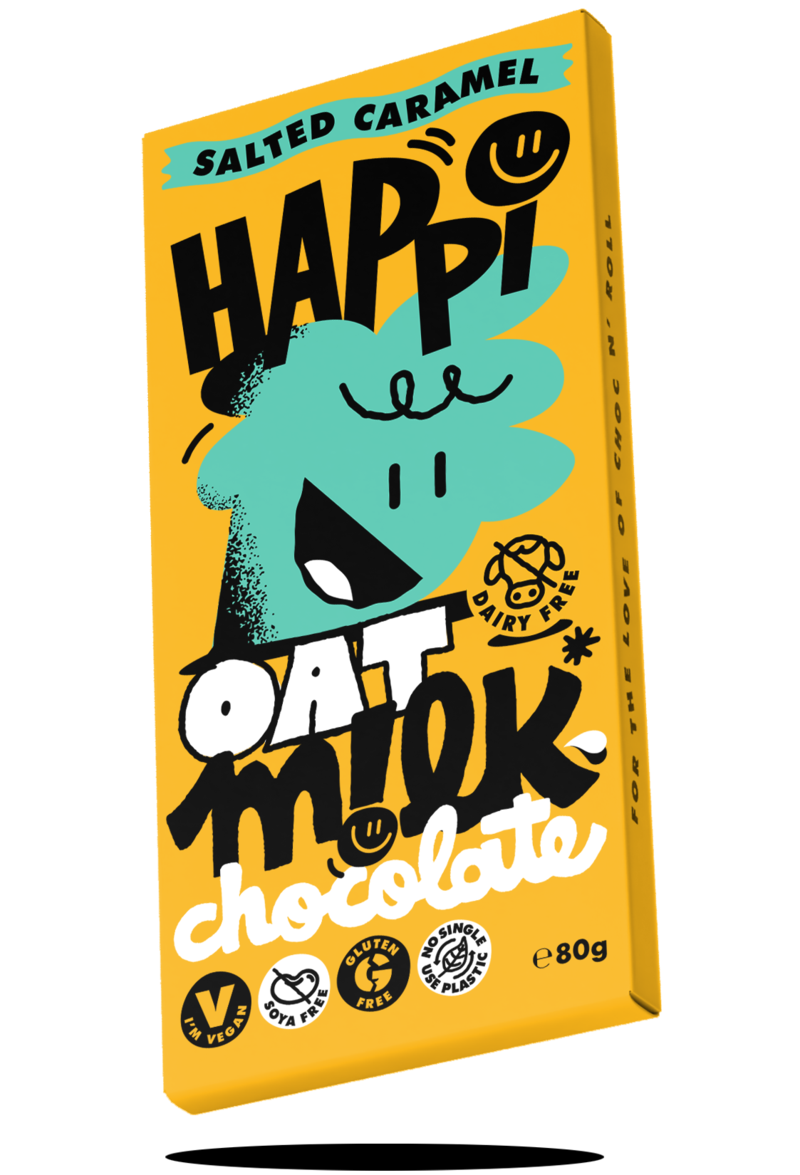 Happi oat milk vegan chocolate salted caramel