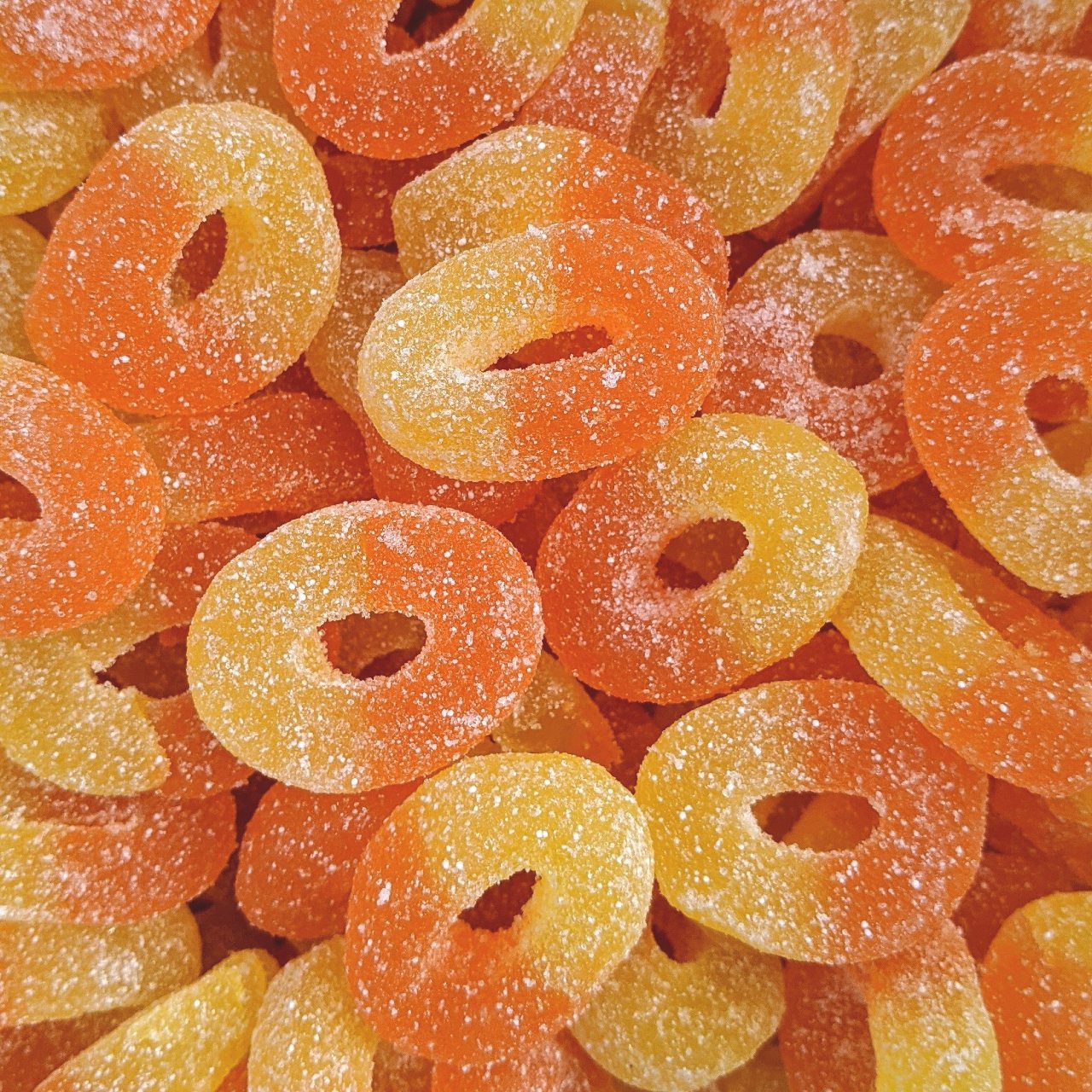 vegan sweets peach rings
