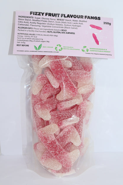 Vegan fizzy fang sweet pouch