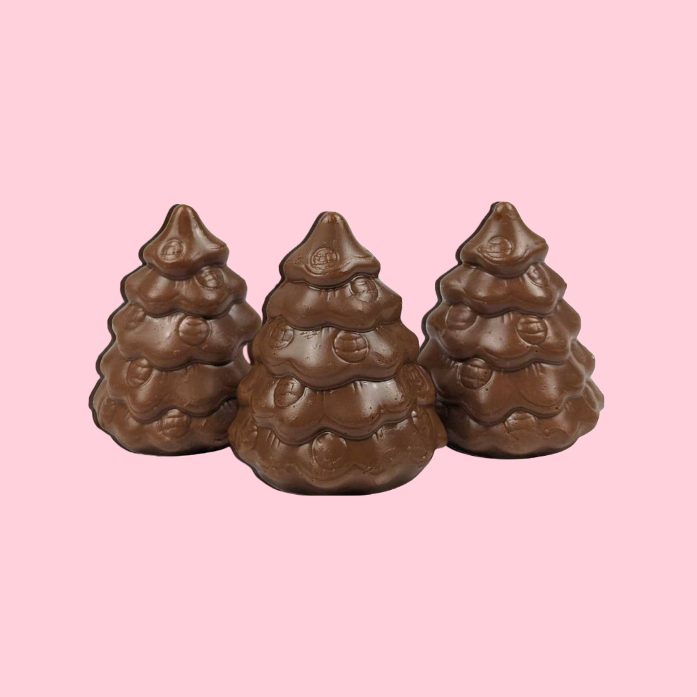 Vegan chocolate Christmas trees