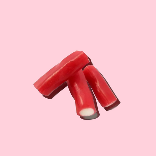 Strawberry vegan pencil sweets