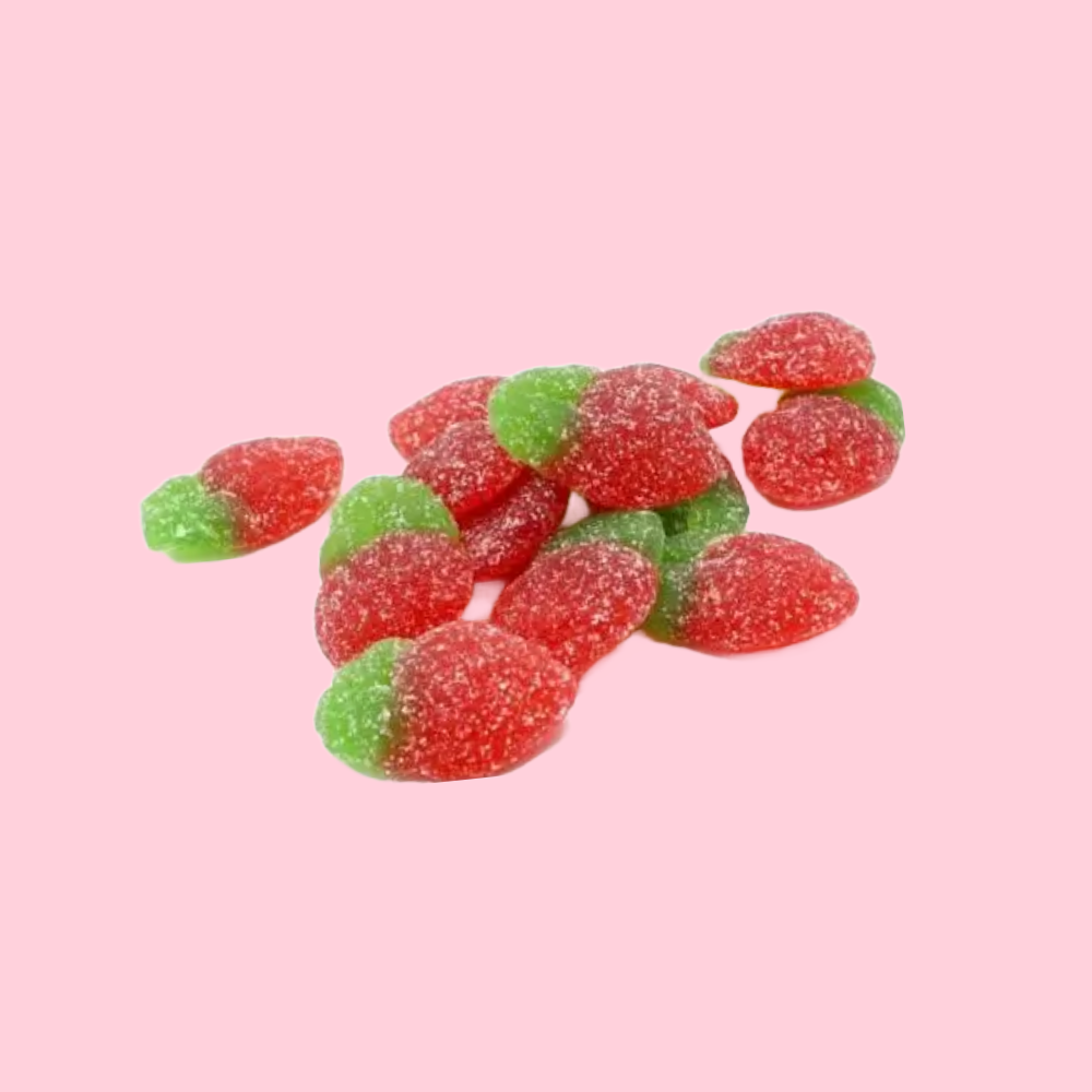 Vegan sugar strawberry sweets