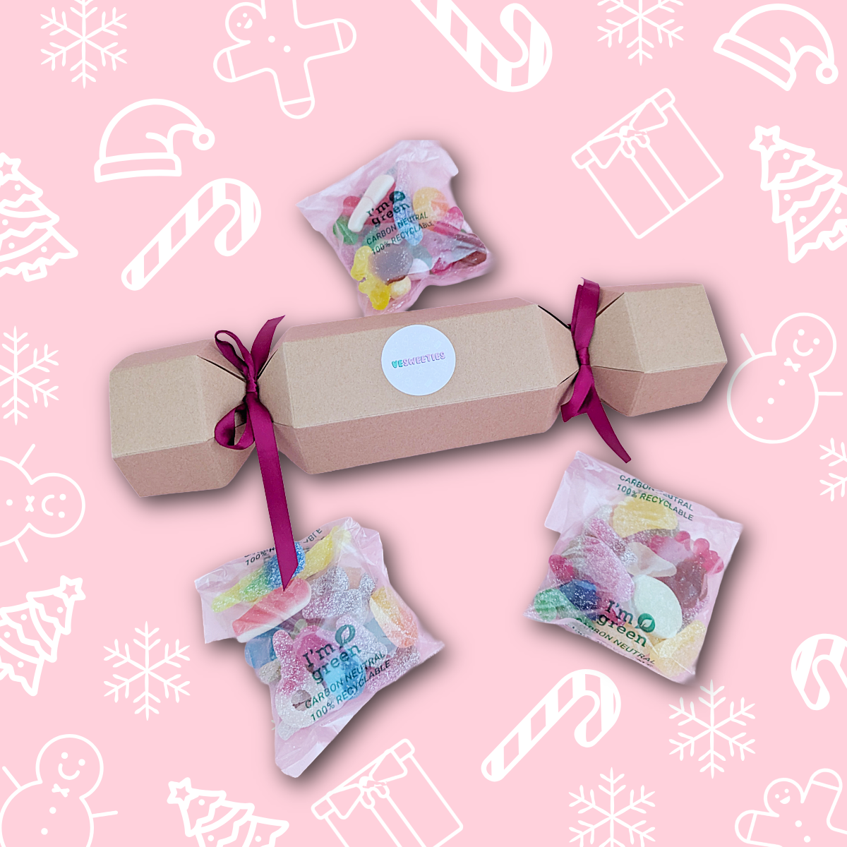 Vegan Christmas Candy Cracker