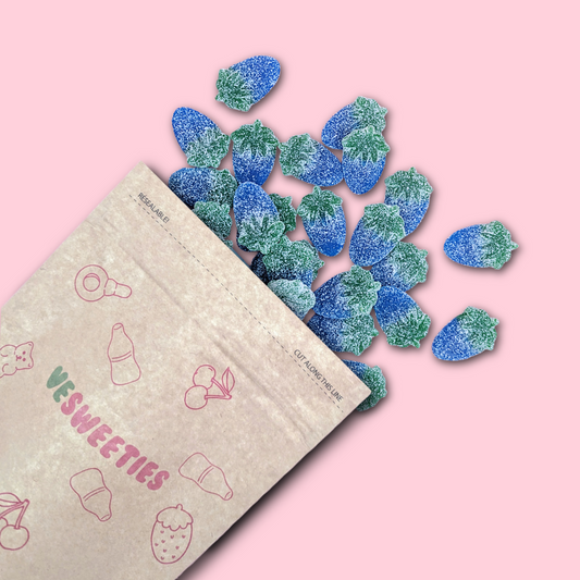 Vegan blue Raspberries sweet pouch