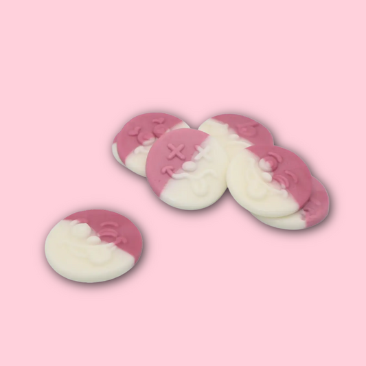 Vanilla & Raspberry Foam Smileys