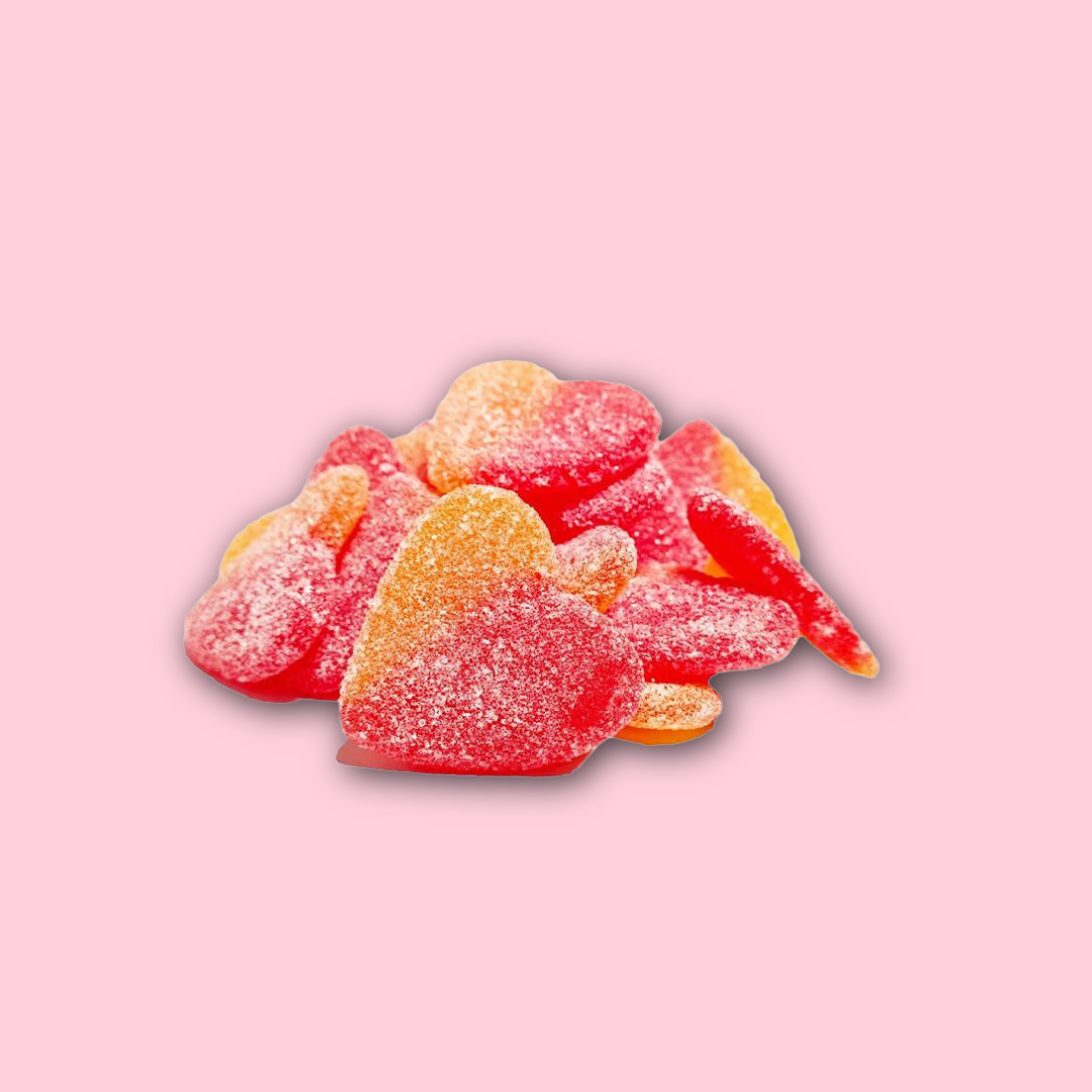 Sugared Peach hearts