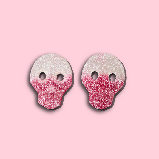 Strawberry Skulls fizzy vegan sweets