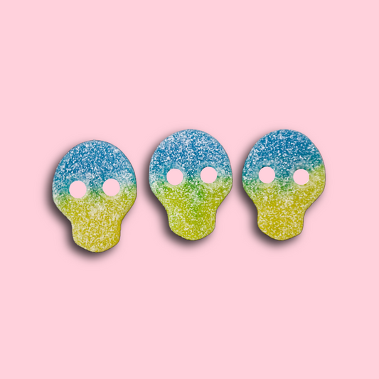 Lemon and peach fizzy Skull sweets