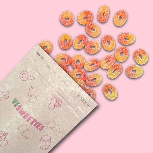 Vegan Sweet pouch peach rings