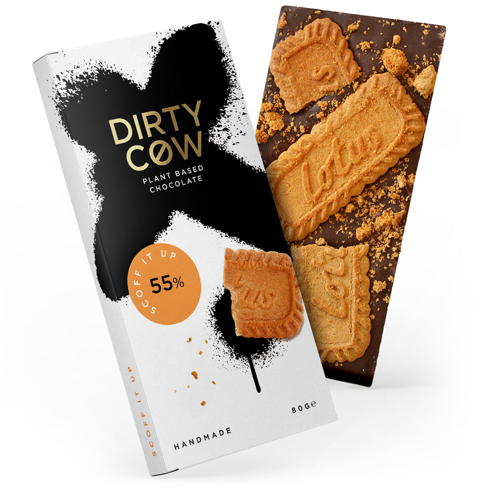 Dirty Cow plant based chocolate biscoff