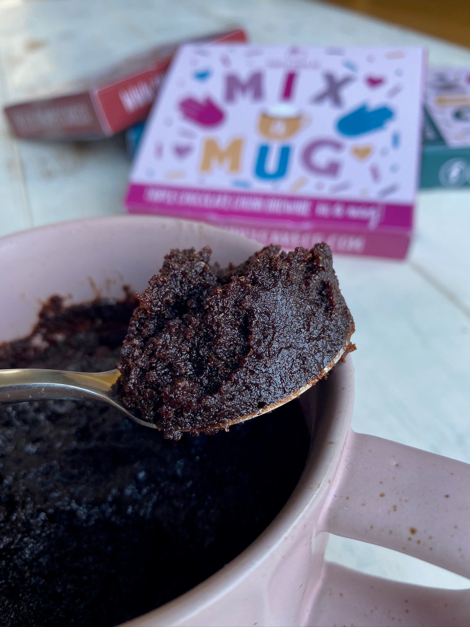 Vegan brownie in a mug