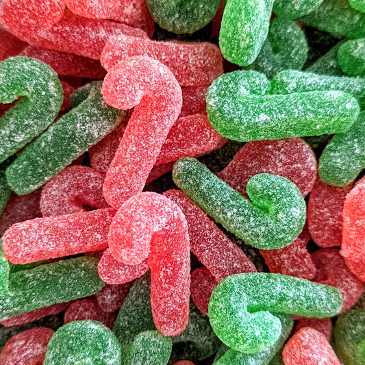 Vegan candy cane sweets