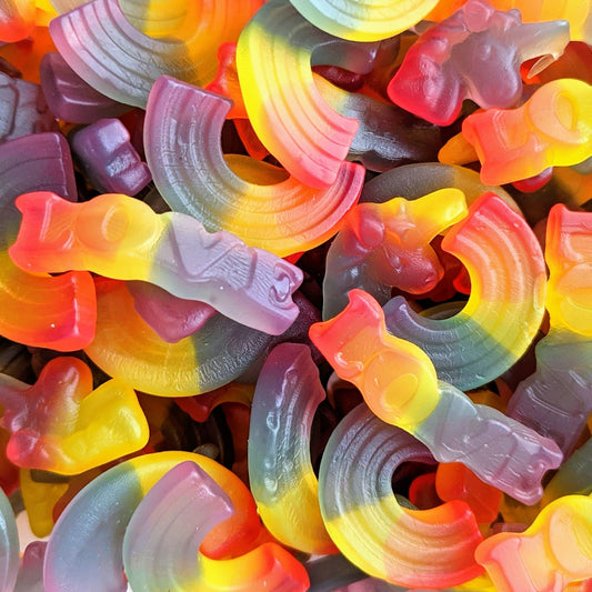 Rainbow mixture vegan sweets