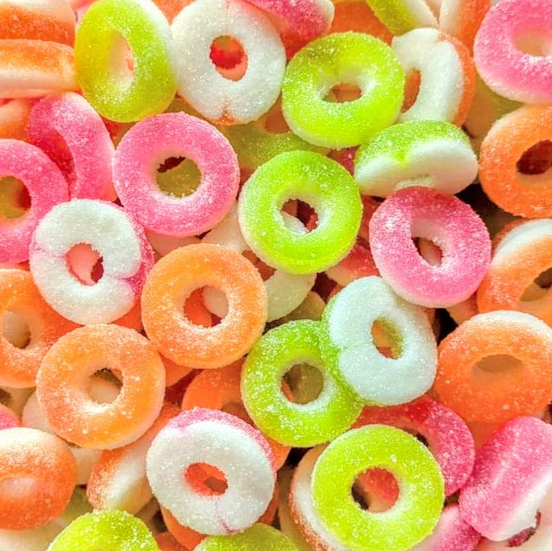 Vegan sweets fruity rings