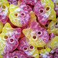 vegan sweets bubs raspberry lemon skulls