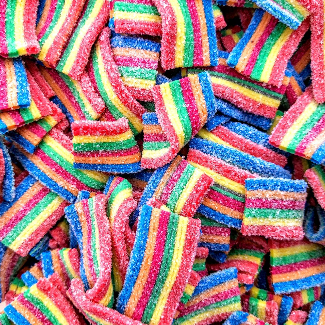 vegan sweets mini rainbow belts