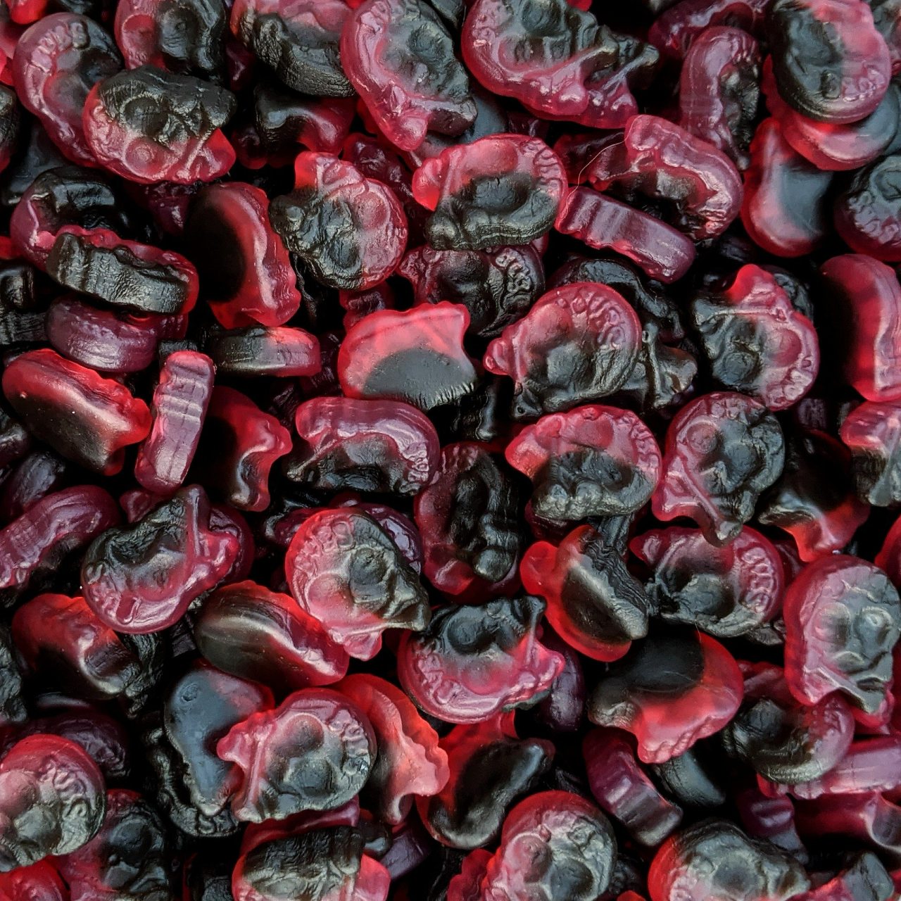 vegan liquorice sweets mini skulls