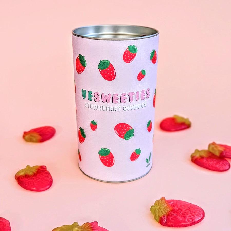 vegan sweet tube strawberry gummies