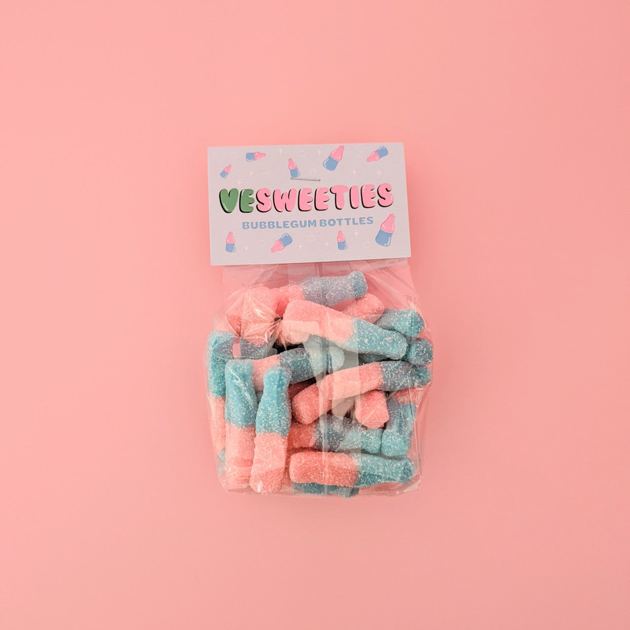 vegan sweets bubblegum bottles bag